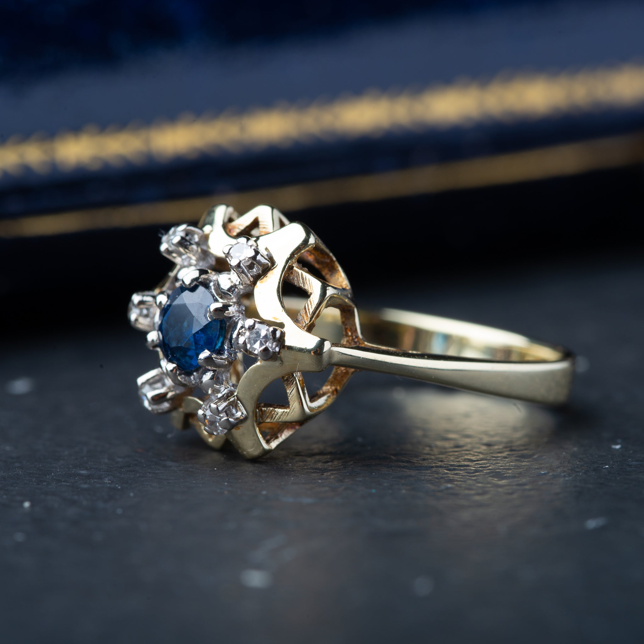 Vintage Sapphire Diamond Ring