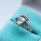 Crowned Heart Rosecut Diamond Ring - LUXORIA VITA