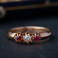 Antique French Ruby Diamond Ring - LUXORIA VITA