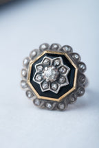 Antique Onyx Rosecut Diamond Ring - LUXORIA VITA