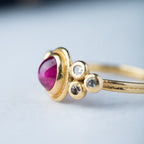 Vintage ruby diamond ring - LUXORIA VITA
