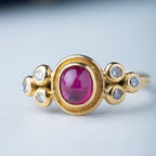 Vintage ruby diamond ring - LUXORIA VITA