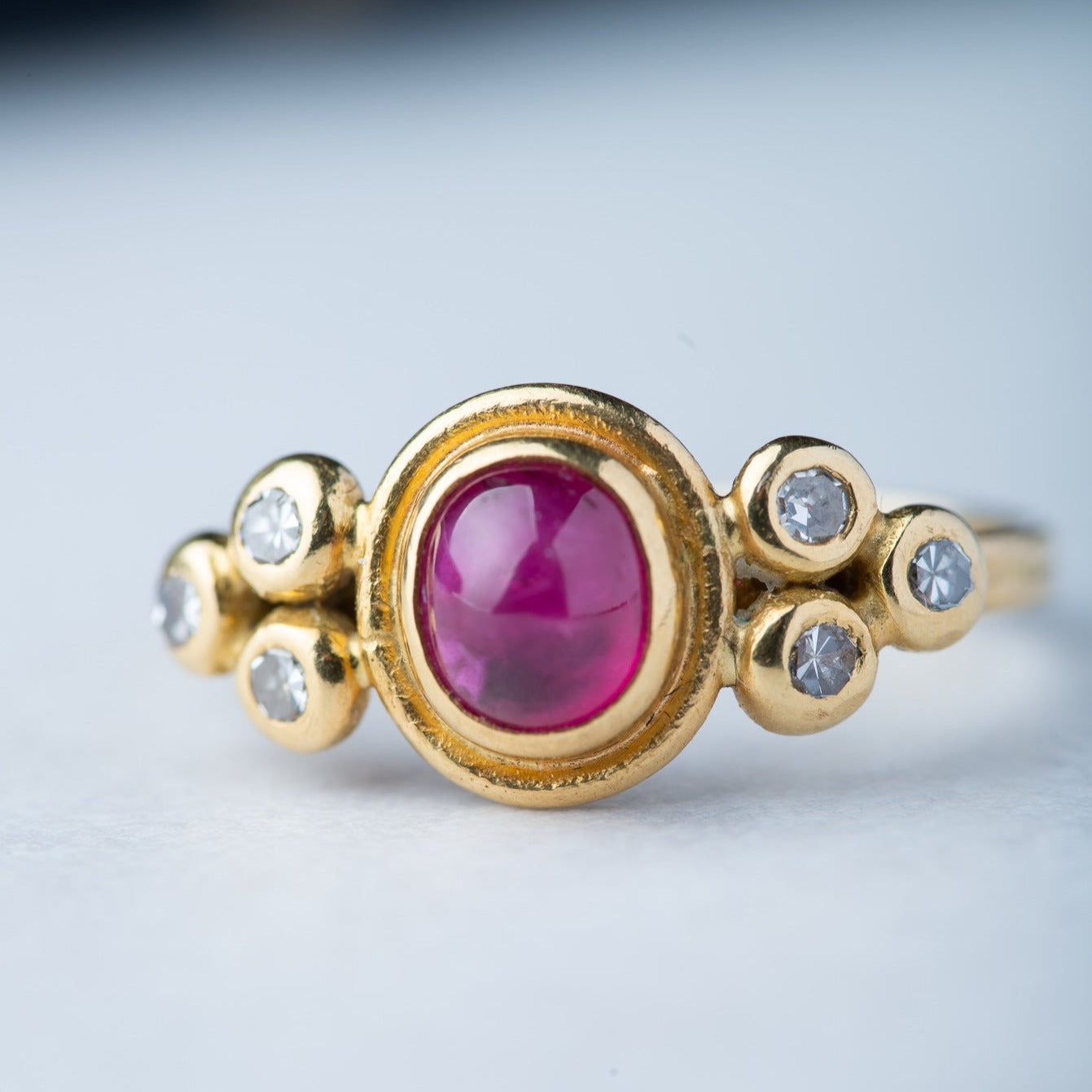 Vintage ruby diamond ring - LUXORIA VITA