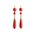 1880's Victorian Coral Earrings - LUXORIA VITA