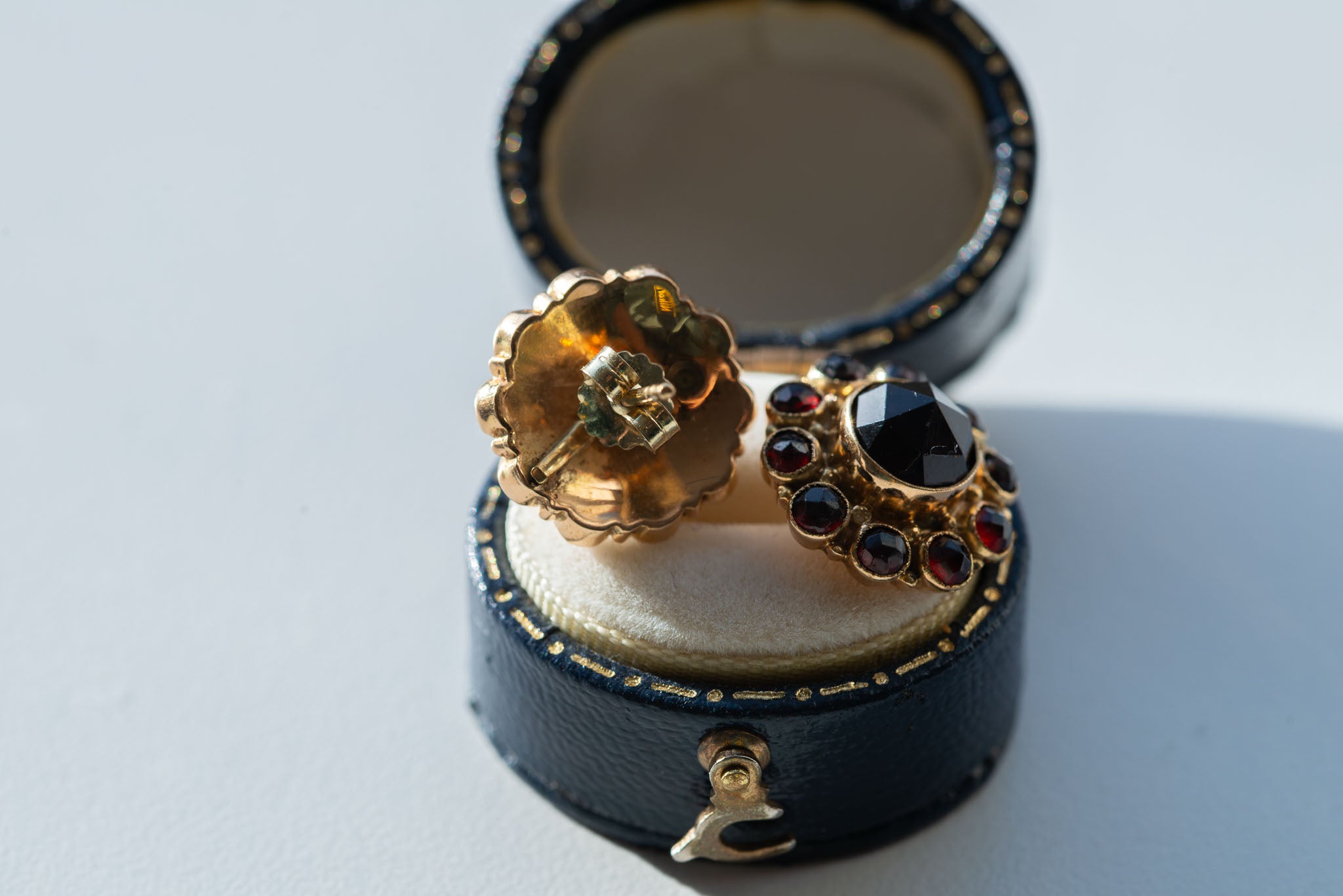 Vintage Dutch Garnet Earrings