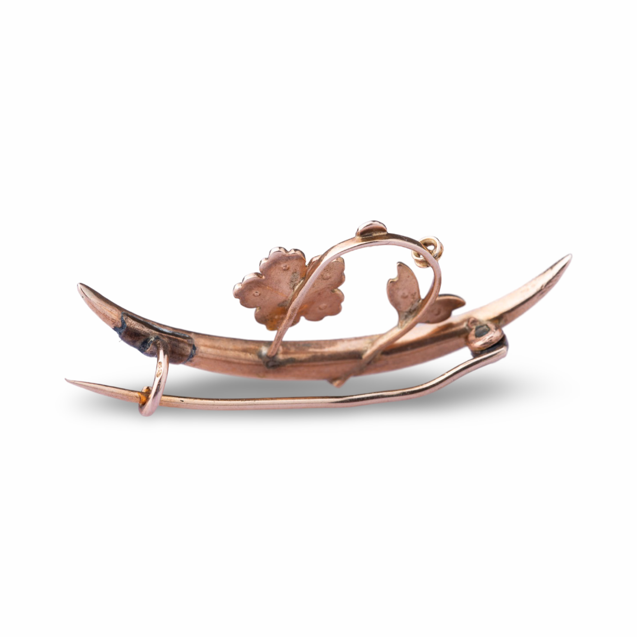 Antique Crescent Moon Brooch - LUXORIA VITA