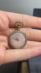 19th Century Pink Blue Pocketwatch - LUXORIA VITA
