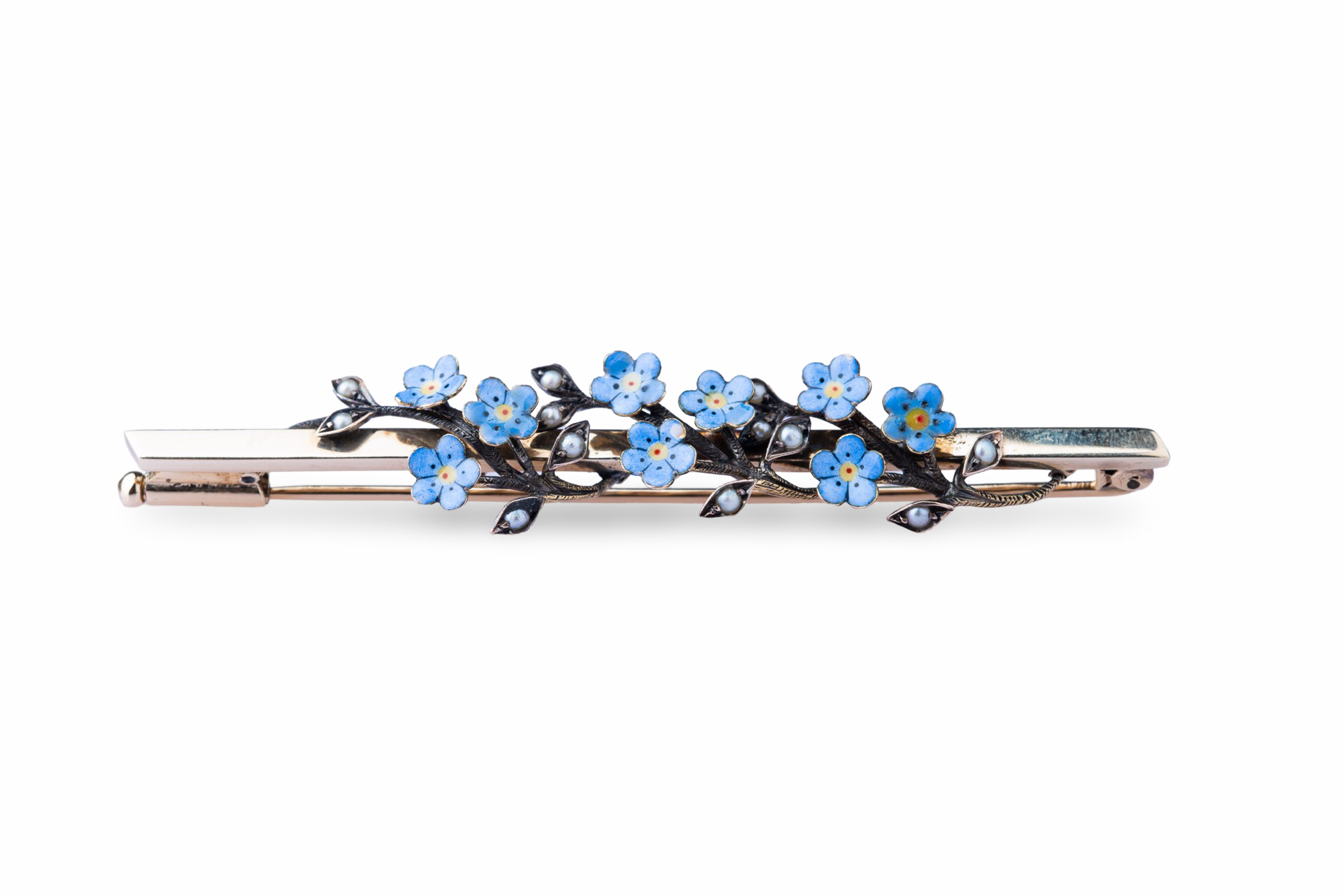 Art Deco Flower Enamel Brooch - LUXORIA VITA