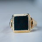 Vintage unisex bloodstone ring - LUXORIA VITA