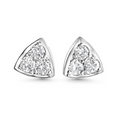 Modern Diamond Triangle Studs - LUXORIA VITA