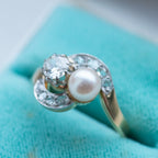 1920's Art Deco 0.50ct Diamond Pearl Ring - LUXORIA VITA