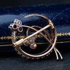 Antique Diamond Crescent Brooch - LUXORIA VITA