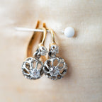 Antique Oldmine Cut Diamond Dormeuses Earrings - LUXORIA VITA