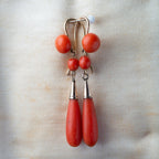 1880's Victorian Coral Earrings - LUXORIA VITA