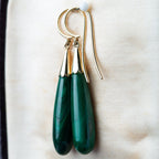Antique malachite earrings - LUXORIA VITA
