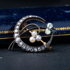 Antique Diamond Crescent Brooch - LUXORIA VITA