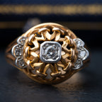 Retro 1940’s Diamond Tank Ring - LUXORIA VITA