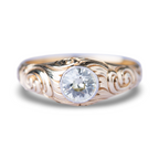 Vintage Hand Engraved 0.70ct Diamond Ring - LUXORIA VITA