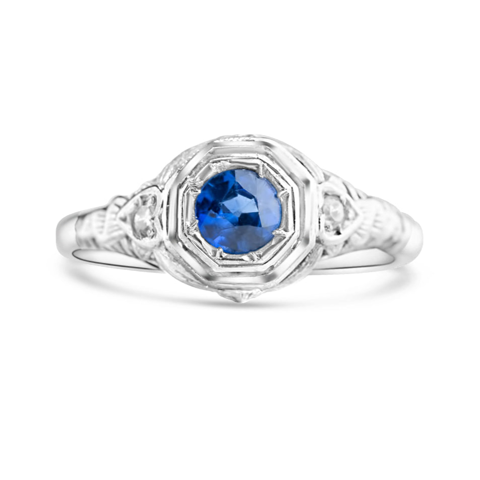 1910's Edwardian Sapphire Diamond Ring