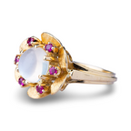 Vintage Moonstone Ruby Ring - LUXORIA VITA