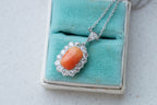 1920's Art Deco Coral 2.00ct Diamond Necklace - LUXORIA VITA