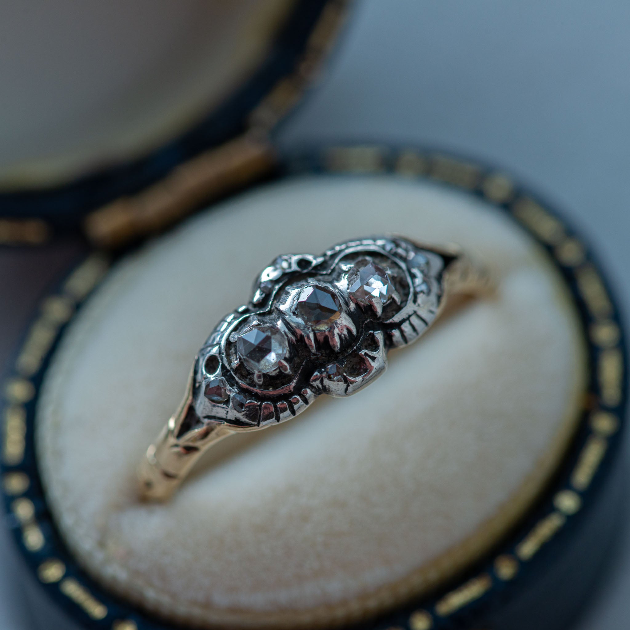 Antique Dutch Foiled Rosecut Diamond Ring