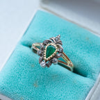 Victorian Emerald Rosecut Diamond Ring - LUXORIA VITA