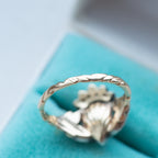 Crowned Heart Rosecut Diamond Ring - LUXORIA VITA
