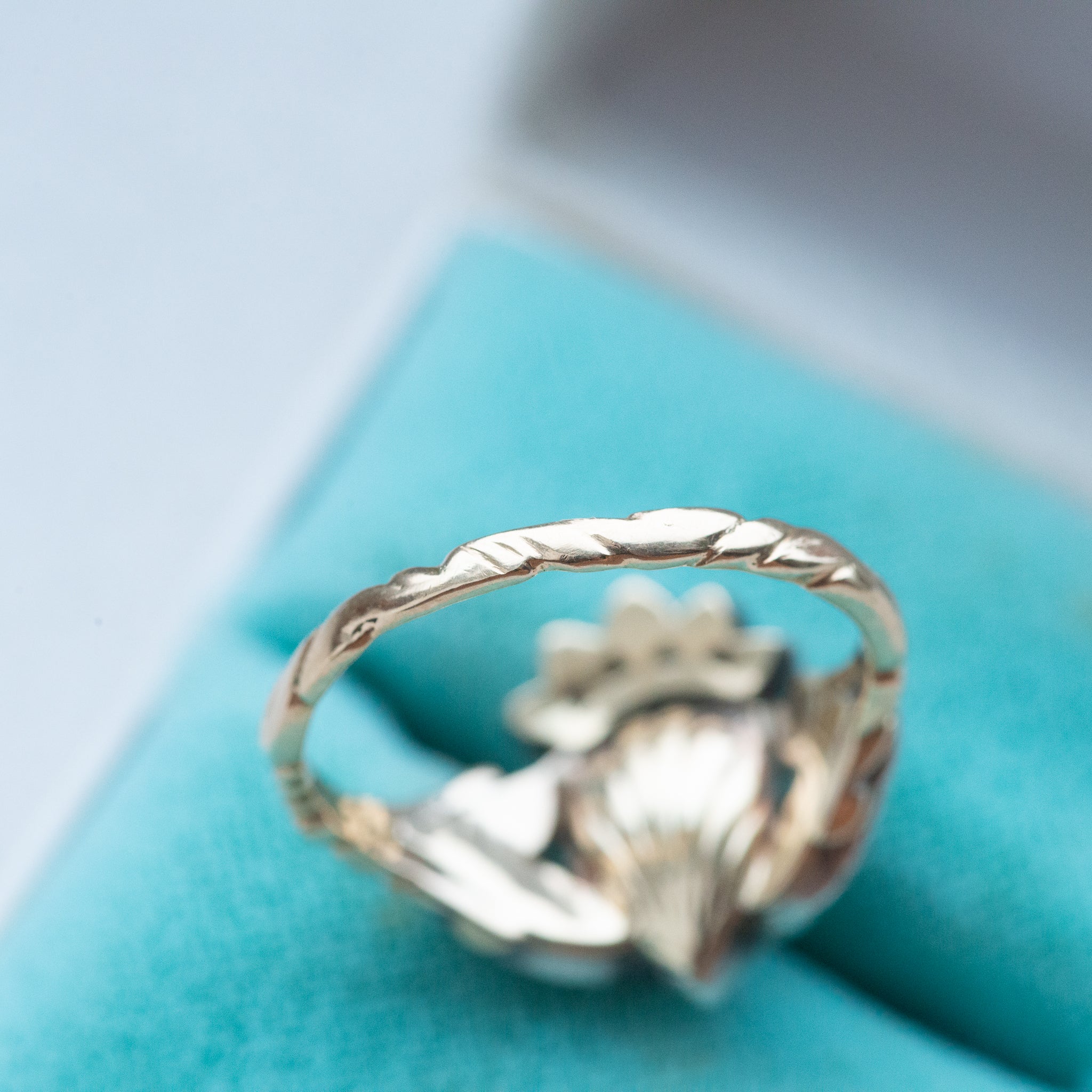 Crowned Heart Rosecut Diamond Ring - LUXORIA VITA