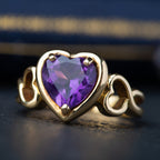 Vintage High Carat Amethyst Heart Ring - LUXORIA VITA