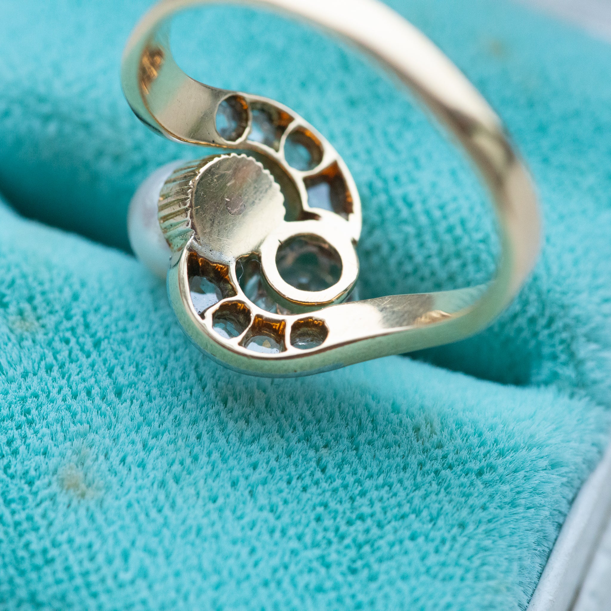 1920's Art Deco 0.50ct Diamond Pearl Ring - LUXORIA VITA