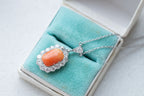 1920's Art Deco Coral 2.00ct Diamond Necklace - LUXORIA VITA