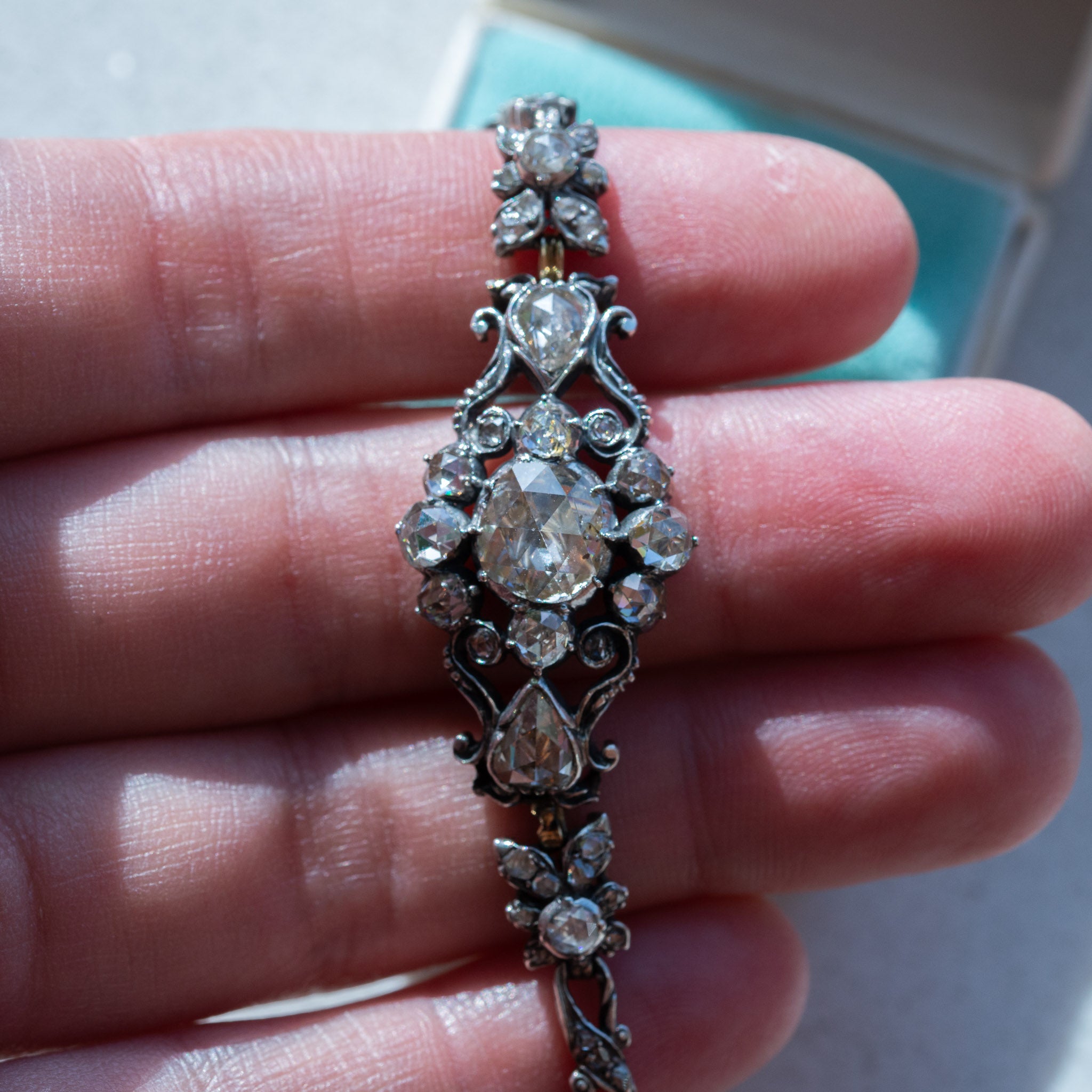 Antique Rosecut Diamond Bracelet
