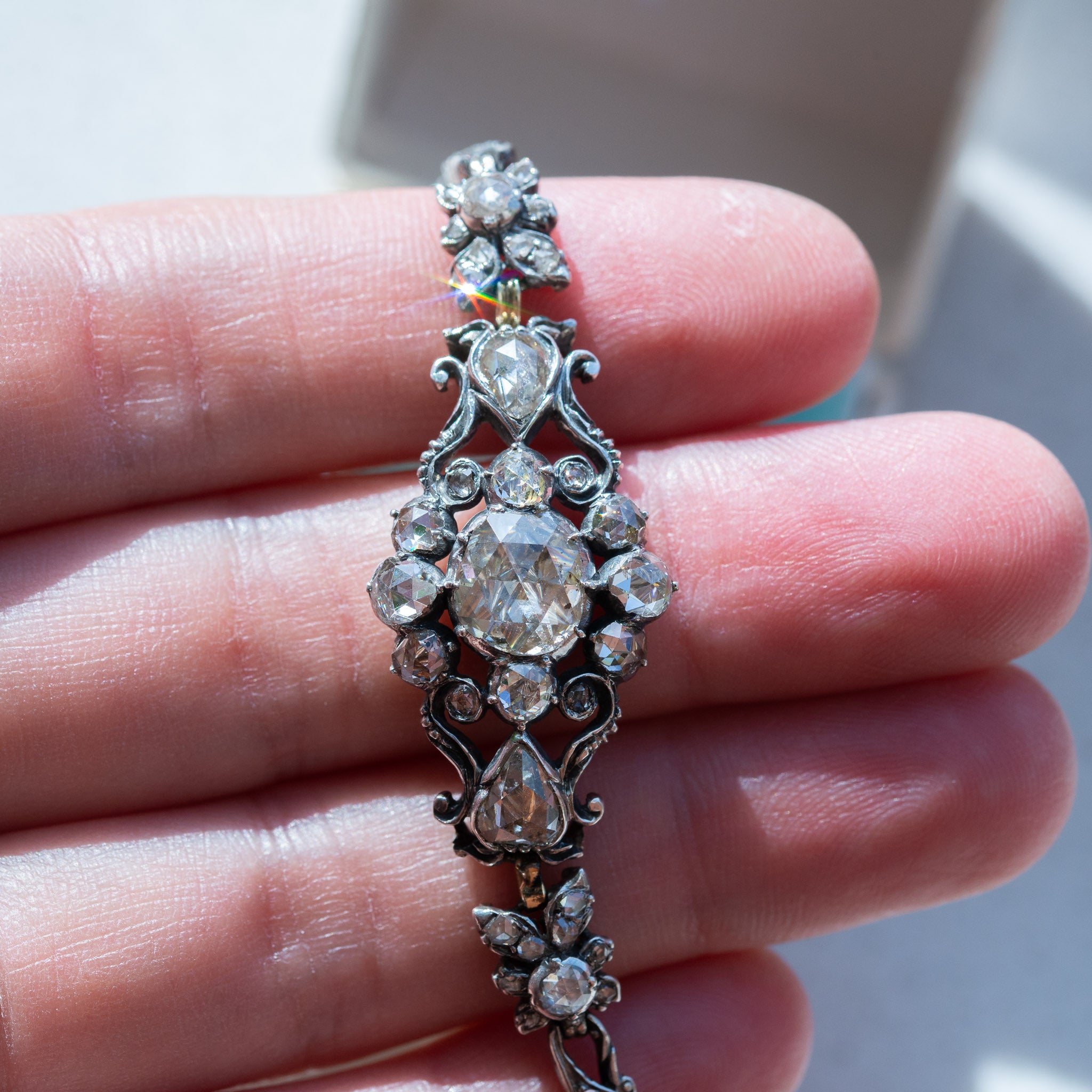 Antique Rosecut Diamond Bracelet