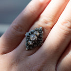 Dutch Rosecut Diamond Navette Ring - LUXORIA VITA
