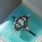 Dutch Rosecut Diamond Navette Ring - LUXORIA VITA