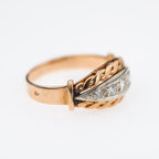 Art Deco French Five Stone Diamond Ring - LUXORIA VITA