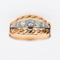 Art Deco French Five Stone Diamond Ring - LUXORIA VITA