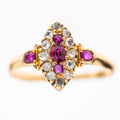 Antique Edwardian Ruby Diamond Ring - LUXORIA VITA