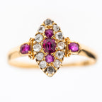 Antique Edwardian Ruby Diamond Ring - LUXORIA VITA