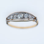 Vintage Diamond Boat Ring - LUXORIA VITA