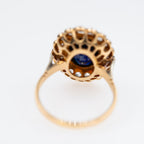Vintage Diana Sapphire Diamond Entourage Ring - LUXORIA VITA