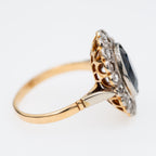 Vintage Diana Sapphire Diamond Entourage Ring - LUXORIA VITA
