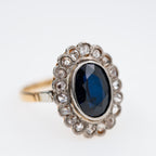Vintage Diana Sapphire Diamond Entourage Ring - LUXORIA VITA