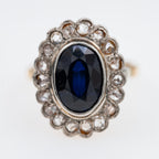 Vintage Diana Sapphire Diamond Entourage Ring - LUXORIA VITA