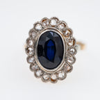 Vintage Diana Sapphire Diamond Entourage Ring - LUXORIA VITA