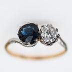 1920's Art Deco Toi Moi Sapphire Diamond Ring - LUXORIA VITA