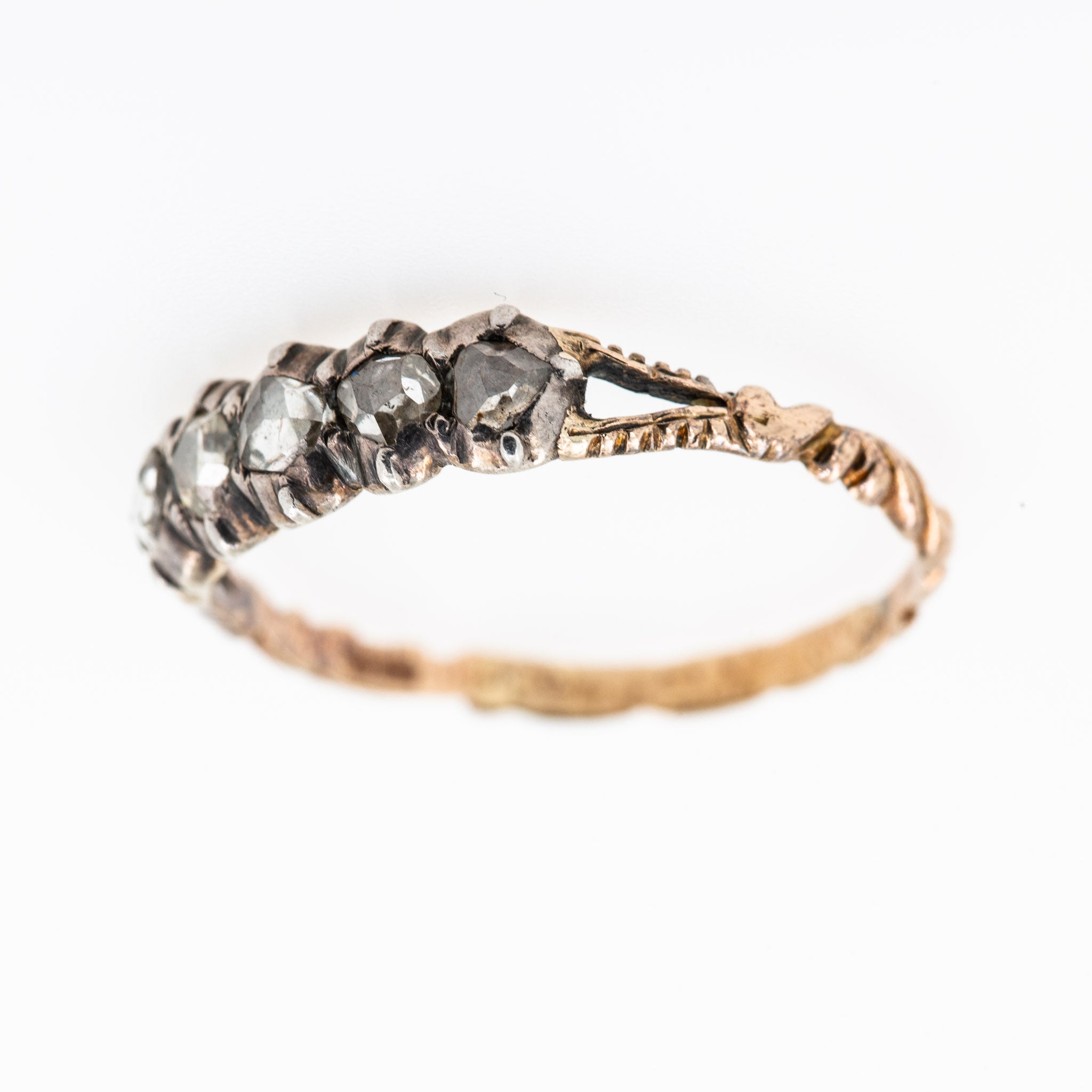 Antique Rosecut Diamond Five Stone Ring - LUXORIA VITA