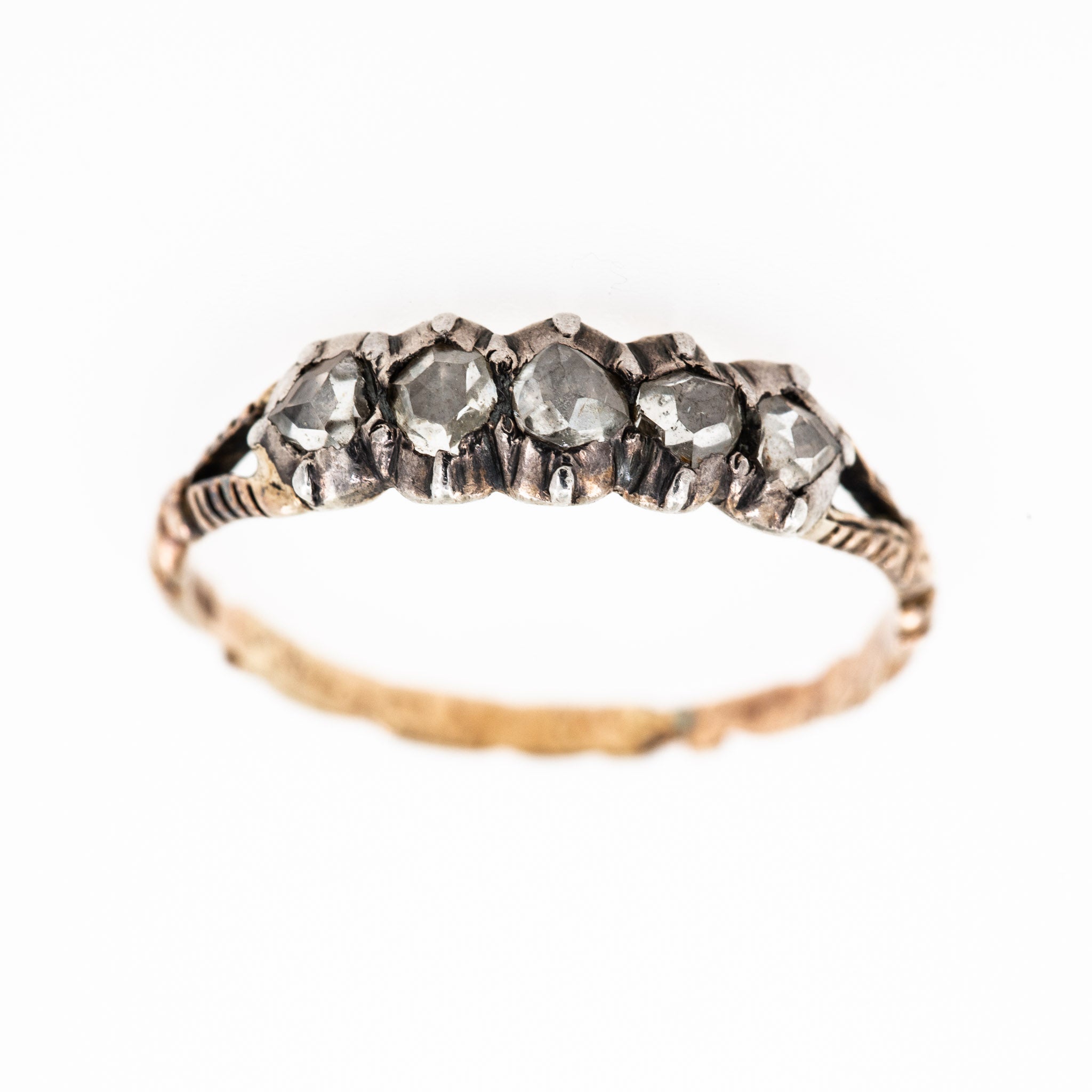 Antique Rosecut Diamond Five Stone Ring - LUXORIA VITA