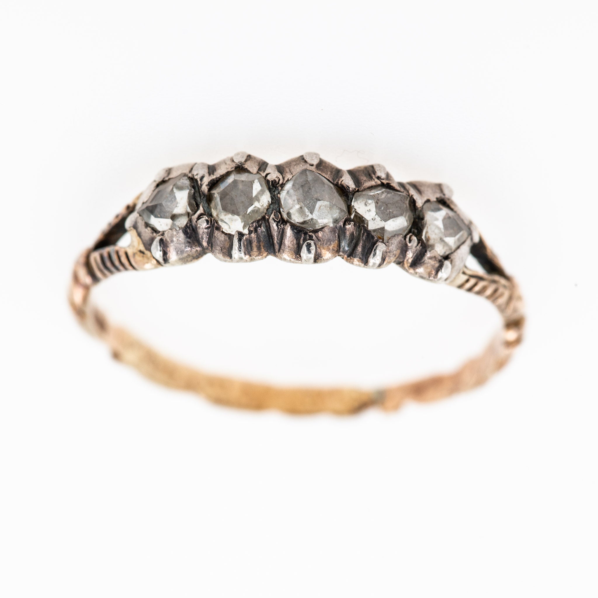 Antique Rosecut Diamond Five Stone Ring - LUXORIA VITA